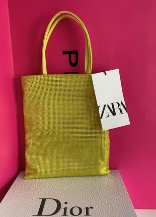 Сумка з камінцями zara