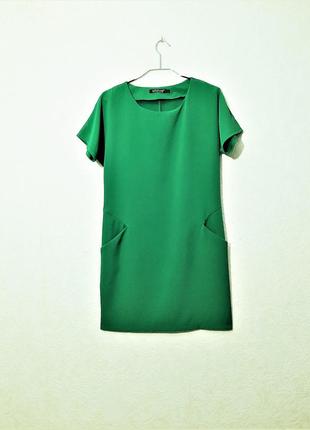 Красивое платье свежая зелень салатовое цельные рукава короткие летнее нарядное женское миди2 фото