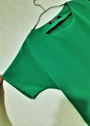 Красивое платье свежая зелень салатовое цельные рукава короткие летнее нарядное женское миди3 фото