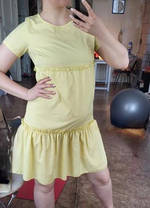 Сукня лимон жовта ярцсна літо легке плаття