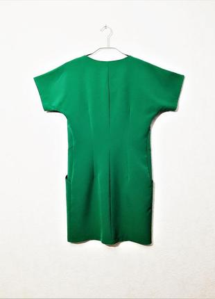 Красивое платье свежая зелень салатовое цельные рукава короткие летнее нарядное женское миди5 фото