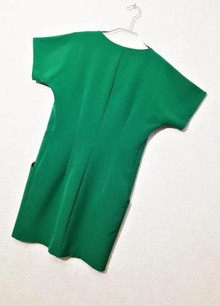 Красивое платье свежая зелень салатовое цельные рукава короткие летнее нарядное женское миди6 фото