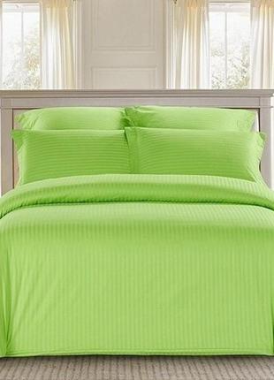 Двуспальная простынь на резинке зеленая размер 180х200х20 st-10051 фото