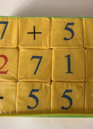 М'які кубики математика 12 шт. розумна іграшка1 фото