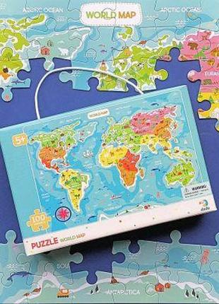 Пазл мапа світу (англійською мовою)7 фото