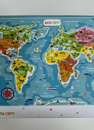 Пазл мапа світу (англійською мовою)2 фото