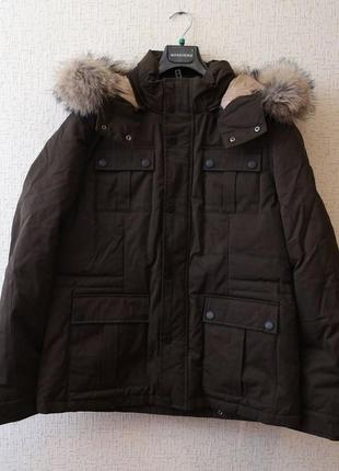 Пуховик преміум класу bosideng, коричневого кольору, італійський дизайн.