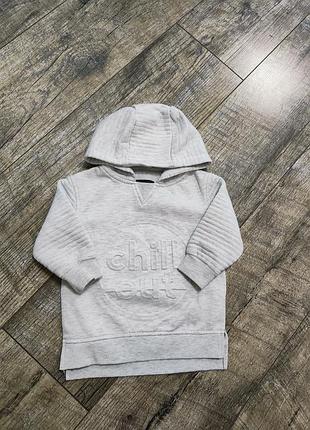 Кофта з капюшоном, толстовка, mini rebel, р. 9-12міс., 74-80