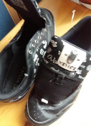 Крутые кеды туфли черные с принтом venice 43/281 фото