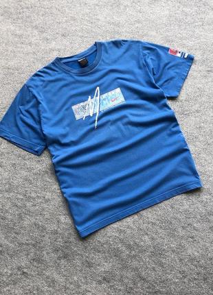 Винтажная футболка nike 6. ford koln marathon dri-fit vintage t-shirt ford bank blue1 фото