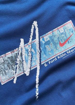 Винтажная футболка nike 6. ford koln marathon dri-fit vintage t-shirt ford bank blue3 фото
