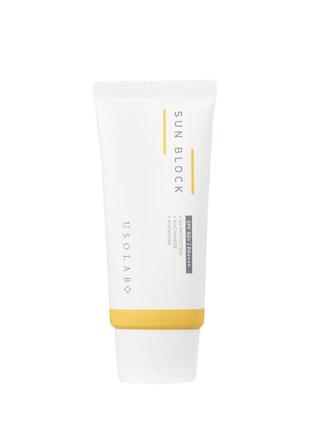 Солнцезащитный крем для лица usolab sun block spf50+ pa++++, 50 мл
