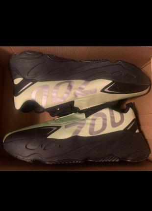 Кроссовки adidas yeezy boost 700 black silver green адидас извизы 700