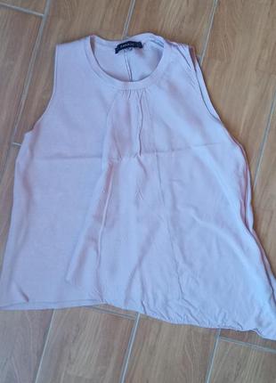 Zara майка пудрового цвета