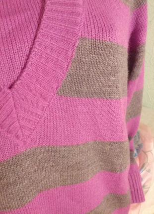 Удлиненный свитер в полоску,48-54разм2 фото