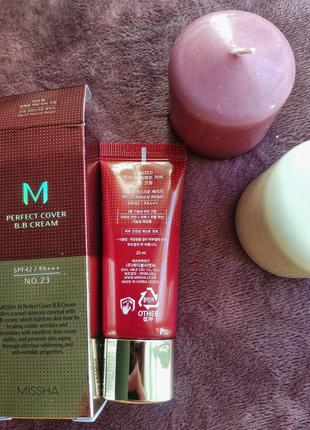 Вв- крем от missha (perfect cover bb cream spf42 no.23)2 фото