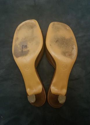 Босоніжки туфлі шльопанці мюлі шкіряні bally 🇮🇹8 фото