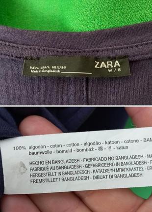 Футболка з біокотону з вирізом мис zara4 фото