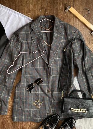Оригинальный пиджак из 100% льна от armani collezioni