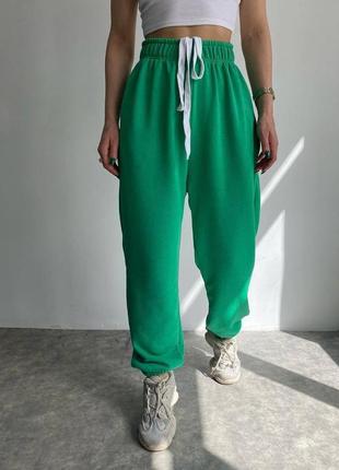 🎨5 кольорів! шикарні жіночі джогери джогеры спортивні штани зелені зелений зеленые женские1 фото