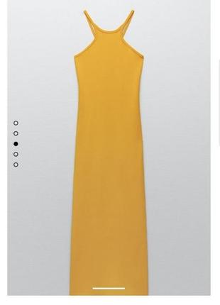 Облегающее платье миди в рубчик из новой коллекции zara xs,s,m3 фото