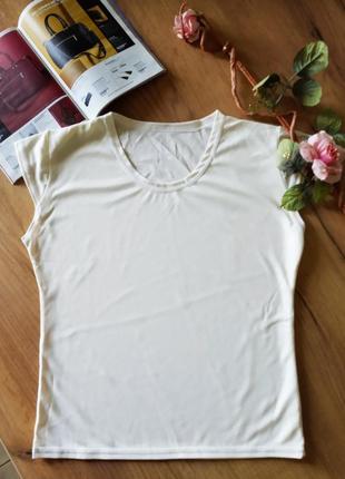 Распродажа девичья футболка майка молочного цвета,isклад полиэстер, небольшой размер5 фото