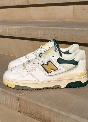 Женские кроссовки new balance 550 white yellow 36-37-38-39-40-41