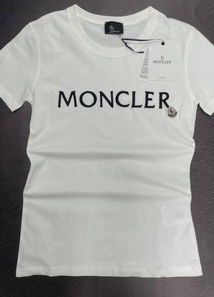 💜є наложка lux якість жіноча футболка монклер/брендова футболка moncler