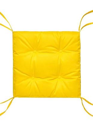 Подушка на стілець жовта /синя7 фото