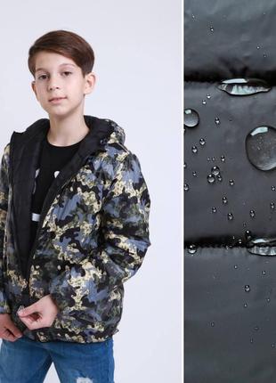 Камуфляж двусторонняя куртка для мальчика весна, осень6 фото