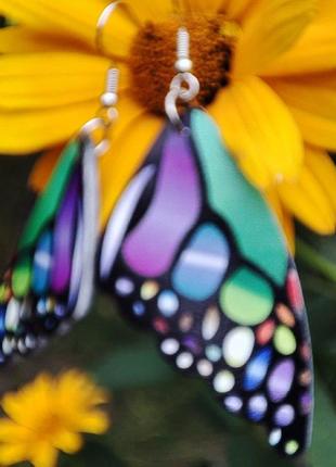 Яскрав чережки метелики з екошкіри3 фото