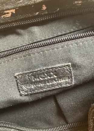Чёрная замшевая сумочка с серебристыми штрихами mexx3 фото