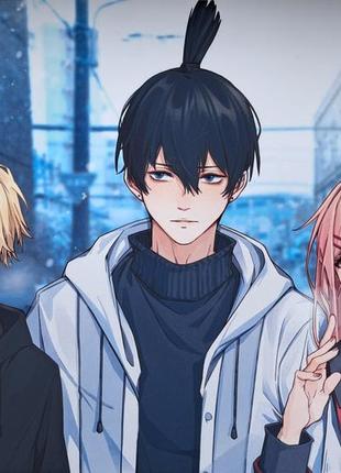 Постер человек-бензопила chainsaw man