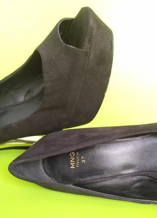 Чёрные туфли открытый носок на высоком каблуке, 378 фото