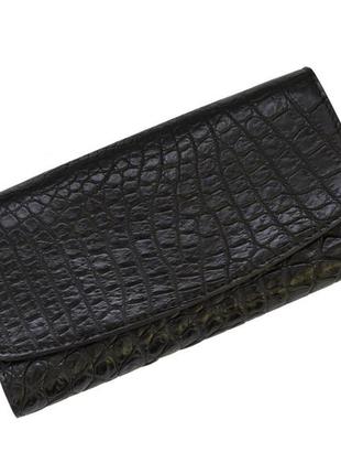Кошелек из кожи крокодила ekzotic leather черный (cw 95_2)