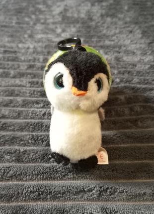 Брелок очістик ty. м'яка іграшка пінгвін.