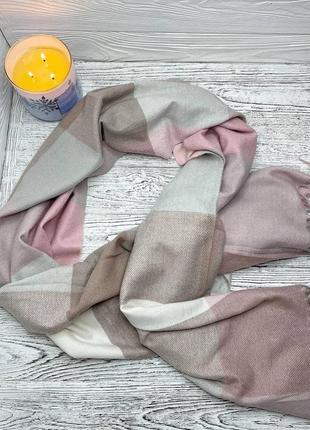 Жіночий палантин/ кашеміровий шарф-скайка — карта світло-бежевий/білий/сірий6 фото