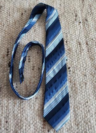 Pierre cardin шовкова краватка чоловіча синій оригінал 
ідеальний стан