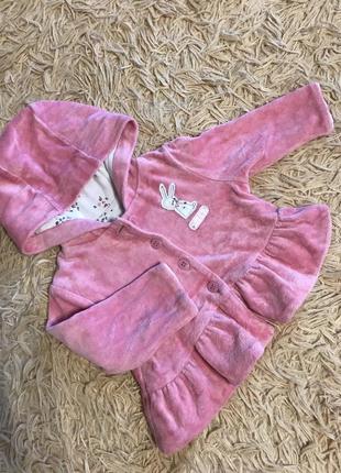Плюшева кофта для дівчинки mothercare