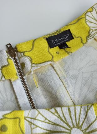 Супер красивая яркая юбка миди клиньями из натуральной ткани в цветочный принт8 фото