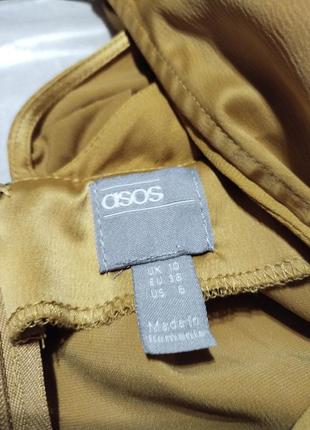 Женское платье asos design из атласа с асимметричным рукавом кимоно5 фото