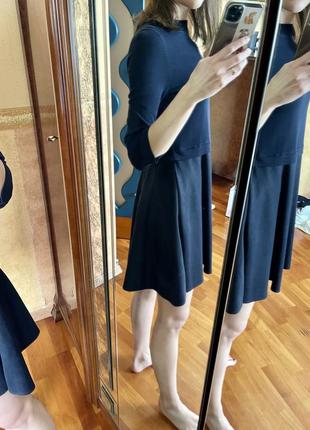 Платье casual темно-синее с карманами, cos5 фото