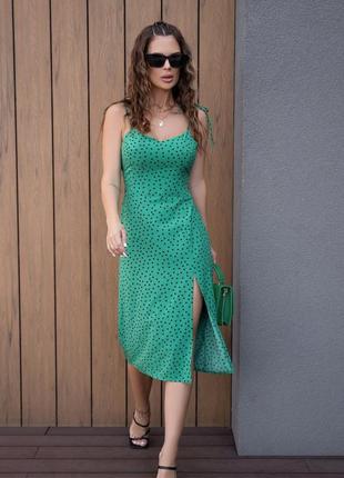Платье для женщин цвет зеленый размер l fi_008069