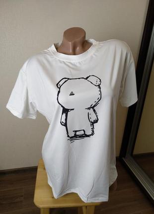 Женская футболка футболочка распродажа белая2 фото