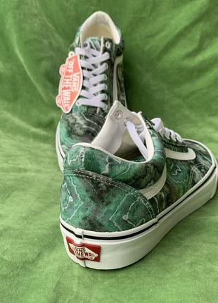 Кеди vans old skool tie-dye green2 фото