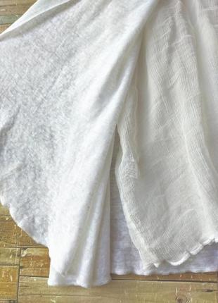 Italy. красива блуза оверсайз, спинка на захід. льон/трикотаж, шовк8 фото
