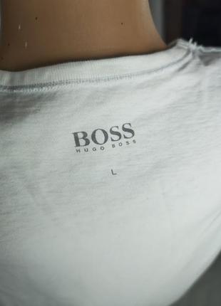 Базовые белая футболка hugo boss6 фото