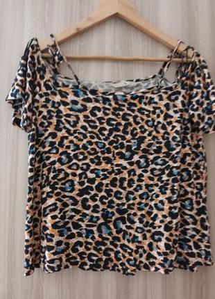 Блуза женская с леопардовым принтом.1 фото