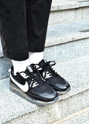 Чоловічі кросівки nike air max terrascape 90 black white найк аир макс черные