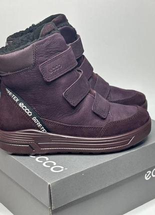 Дитячі шкіряні черевики ecco urban snowboarder 31-35 р чоботи дівчинці